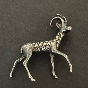 Sterling Vintage Pin with Marcasite